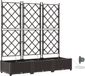 vidaXL Plantenbak Bruin 120 x 40 x 126 cm Staal