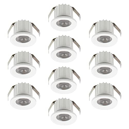 Sigmaled lighting - Mini LED inbouwspot - 3W - dimbaar - Koud wit licht 6000K - 300 lumen - Energieklasse A++ - RONDE kleine led downlight - directe aansluiting 220V / 230V AC - 10 stuks (5 doos à 2 stuks)