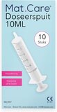 Mat Care Spuit - Doseerspuit Zonder Naald - Injectiespuit 10ml - Set van 10 Stuks