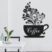 Sticker Mural Café - 47x64 Cm - Noir