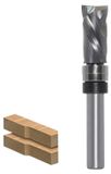 Fraise hélicoïdale avec queue de 8 mm, diamètre de 12 mm, longueur de 25 mm, adaptée pour le fraisage vers le haut et vers le bas