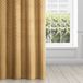 Eurofirany Fluwelen gordijn, geometrisch waaierpatroon, met inslagringen, 1 stuk, gordijn, balkondeur, patroon, fluweel, effen, wollig, modern, woonkamer, slaapkamer, 140 x 250 cm, 3D-structuur, goud