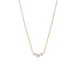 Lucardi Dames Zilveren goldplated damesketting met hanger - Ketting - 925 Zilver - Goudkleurig - 45 cm