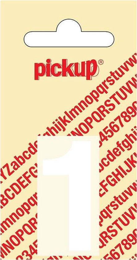 Pickup Plakcijfer Helvetica 40 mm - Wit