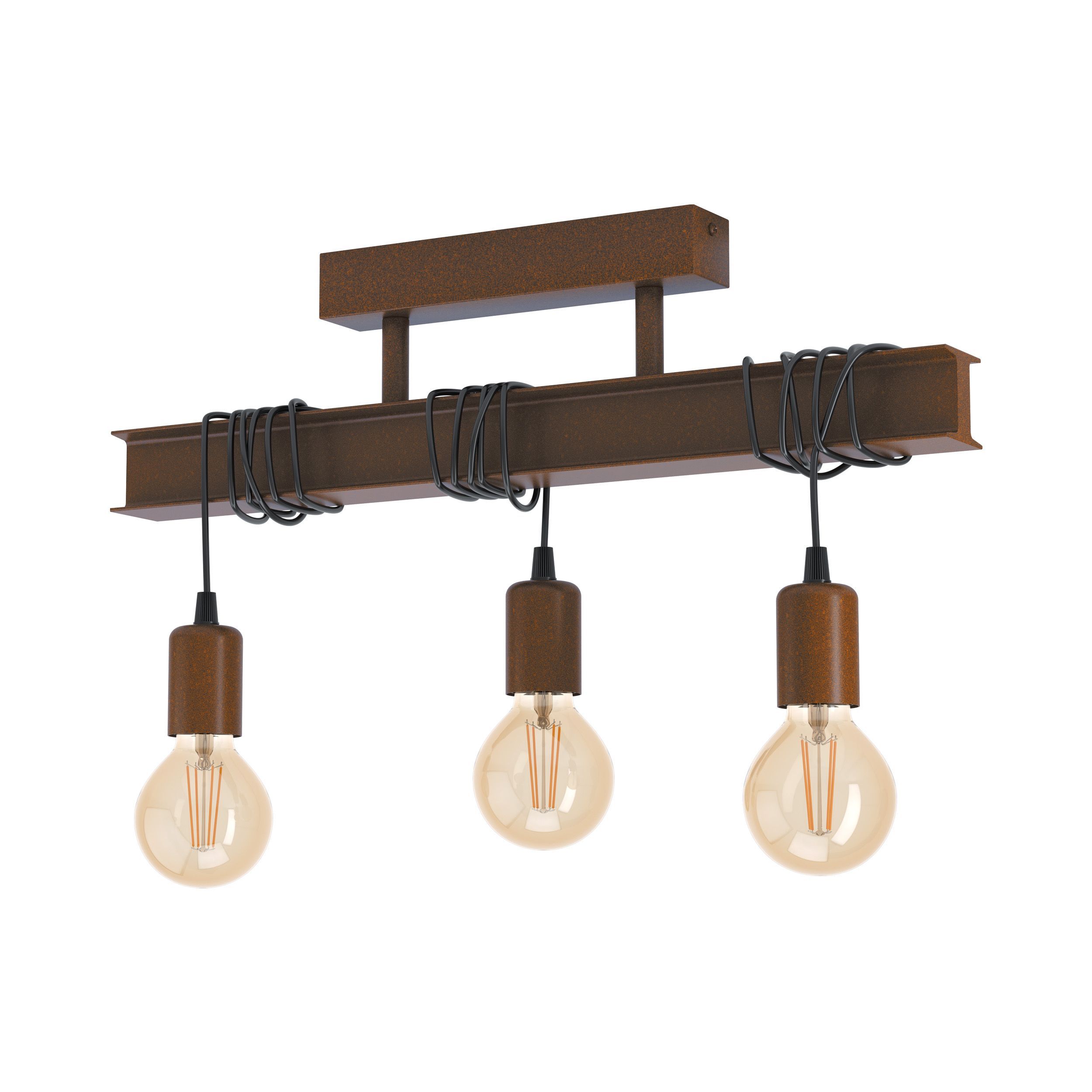 EGLO Townshend 4 Plafondlamp - Bruin - E27 - 26 cm