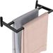Shenzhen Haorui Industrial Technology Co., Ltd. Porte-serviettes double 40 cm - Support mural en acier inoxydable pour salle de bain - Noir