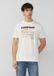 s.Oliver T-shirt met print op voorzijde, katoen, crème, maat XL