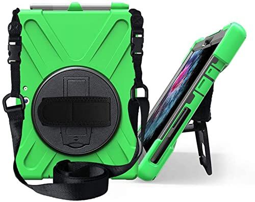 YHFZR Panda YHFZR Hoes voor Surface Go 3, 360 Roterende Robuuste Drielaags Pantser Schokbestendige Robuuste Beschermhoes voor Surface Go 3 10.5 Inch met Standaard, Groen