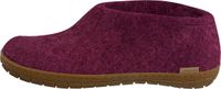 glerups Unisex Wol Slippers met Rubberen Zool - Cranberry - Maat 35