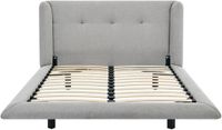 Vente-unique Bedframe stof lichtgrijs 160 x 200 cm