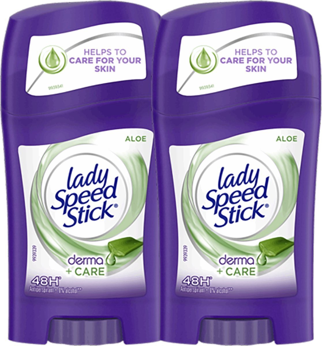 Lady Speed Stick Aloe Vera Derma Care Deodorant - Stick - Deodorant Voordeelverpakking - 48 uur bescherming - Deodorants - 2 Stuks