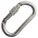 Kong Italy Oval Alu Classic Mousqueton à vis Argent