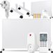 CRONOS Set: Panneau chauffant infrarouge CRONOS Carbon P800 Blanc avec thermostat et télécommande