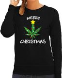 Bellatio Decorations Foute humor Kersttrui wiet Kerst - sweater - zwart - dames S