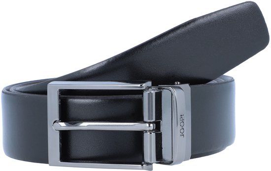 JOOP! Leren Riem Adjustable Coll. Belt 3,5 CM W100 Black-D`Brown Zwart Donkerbruin