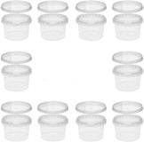10 x plastic doos plastic bekers met deksel 280 ml, BPA-vrij, voedselveilig incl. 1 schep
