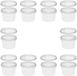 10 x plastic doos plastic bekers met deksel 280 ml, BPA-vrij, voedselveilig incl. 1 schep