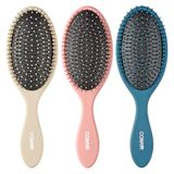 Conair Detangling Hairbrush 3PK - Beige, Navy, Coral