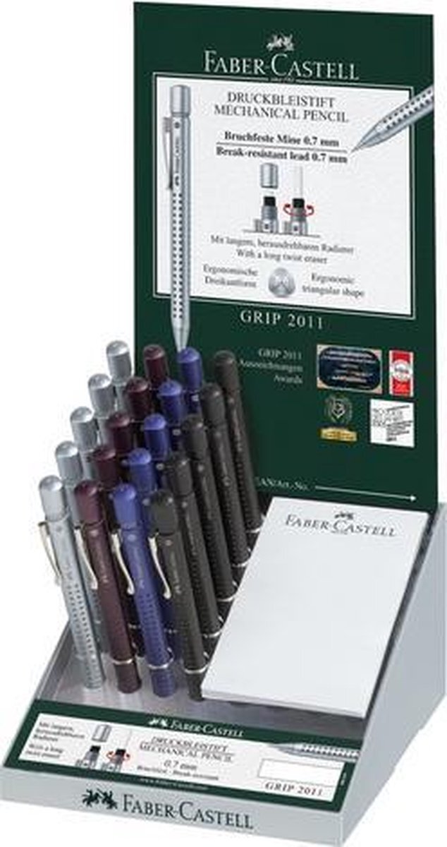 Faber-Castell vulpotlood Faber Castell GRIP 2011 0,7mm display 20 stuks FC-131220