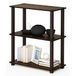 Furinno Turn Multifunctionele plankstandaard met 3 niveaus, met vierkante buis, walnoot/bruin