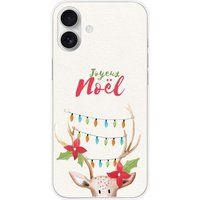 Apple iPhone 16 Plus Beschermende siliconen case met lichtgevend rendier