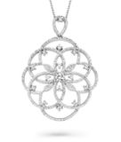 Orphelia ZH-7213 - Ketting met hanger bloem - 925 zilver - zirkonia - 45 cm