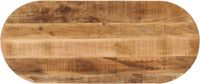 vidaXL Tafelblad ovaal 80x40x2,5 cm massief ruw mangohout