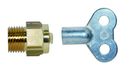 Boutt 1856236 C5+CLE4 Vierkante Hoofd Radiator Bleeder 4 Vernikkeld 05 x 10 met Sleutel