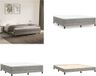 vidaXL Boxspring met matras, fluweel, lichtgrijs, 160x200 cm