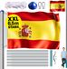 Monzana Mât de drapeau - Drapeau Espagne Aluminium 6,5m - Hauteur réglable