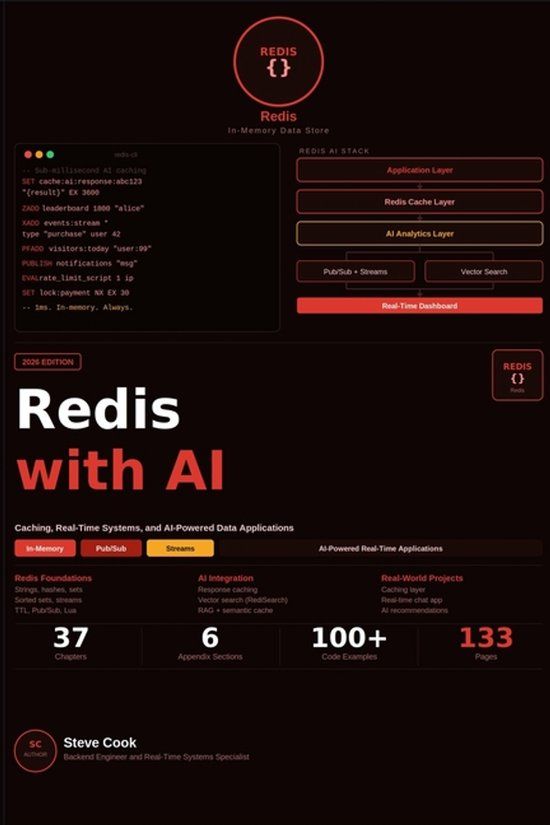Redis Libri GmbH Redis with AI: A Complete Beginner's Guide to Redis, Caching, Real-Time Systems, and AI-Powered Data Applications