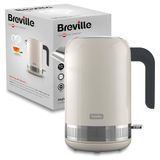 Breville Hoogglans elektrische waterkoker | 1,7 liter | snel koken van 3 kW | crème en kunststof [VKT153]