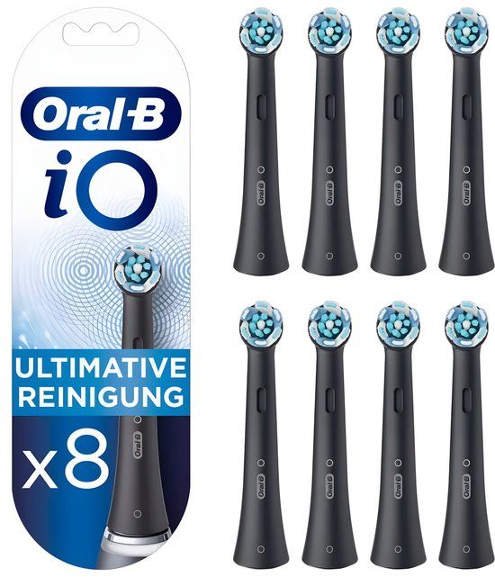Oral-B IO Ultimate Clean – opzetborstels – zwart – 8 stuks