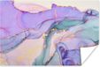 Poster Marbre Or Violet 120x80 cm