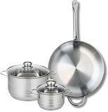 Fackelmann Set van 1 Koekenpan 32 cm en 2 braadpannen 14 en 20 cm Elo Profi Brillant