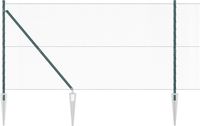 vidaXL Hexagonal Wire Mesh Fence with Stakes 50 x 1.2 m PVC-Coated Steel Green