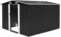 vidaXL Tuinschuur Metaal Antracietkleurig 257x298x178 cm