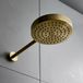 Lune Pommeau de douche rond 25cm avec bras de douche mural - Satin Or