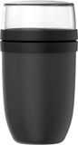 Mepal Lunchpot XL Ellipse - 750 + 300 ml - Yoghurtbeker en Mueslibeker to go - Nordic Black