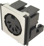 Cliff FM6725 DIN-connector Bus, inbouw horizontaal Aantal polen: 5 Zwart 1 stuk(s)