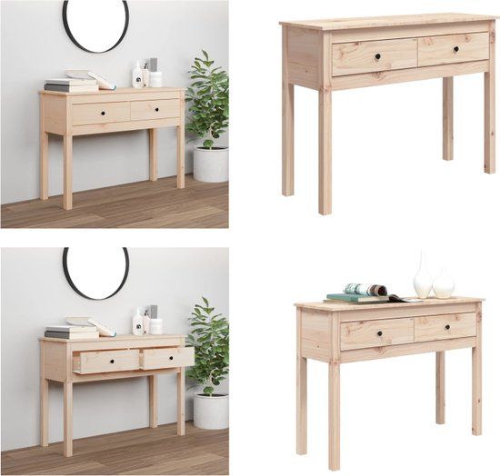 vidaXL Wandtafel - 100x35x75 cm - Massief Grenenhout