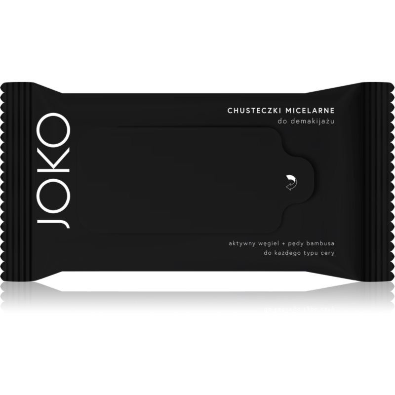 JOKO Micellar Make-Up Removing Wipes with Activated Charcoal and Bamboo Shots Extract 15 Wipes