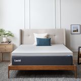 LUCID 3 Inch Bamboe Houtskool Memory Foam Matras Topper - Twin