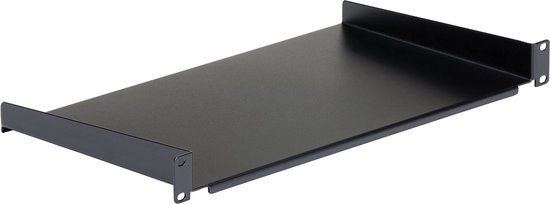 StarTech.com 1U Server Rack Shelf - Black - 20kg - 25cm Deep