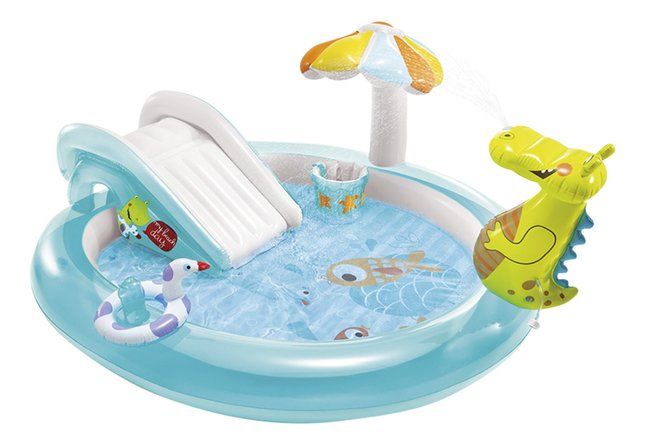 Intex Crocodile Play Center Opblaaszwembad - 201 x 170 x 84 cm - Kinderen