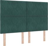 vidaXL Boxspringbed met hoofdeinde Donkergroen 160 x 200 cm Fluweel