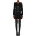 Moschino Veste Courte en Cady Noir à Boucles Bondage Taille : 40