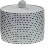 Spirella Badkamer Opbergbox – Wattenstaafjes en Wattenschijfjes Opbergdoos – Wit – 9,8 x 9 cm