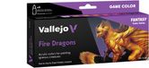 Vallejo Hobbyverf Acrylverf - 72196 Fire s - Fantasy and Wargames - Game Color - Acryl Set - 8x Verf set - 8x 18 ml