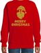 Bellatio Decorations Kersttrui voor jongens/meisjes - Merry Christmas - rood - glitter goud 122/128